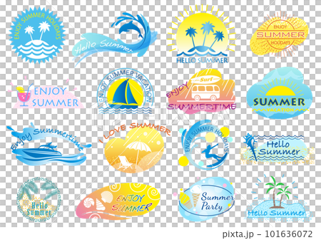 summer symbol icon set summer symbol icon set 101636072