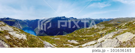 Ringedalsvatnet lake summer panorama (Odda, Norway) Ringedalsvatnet lake summer panorama (Odda, Norway) 101636165