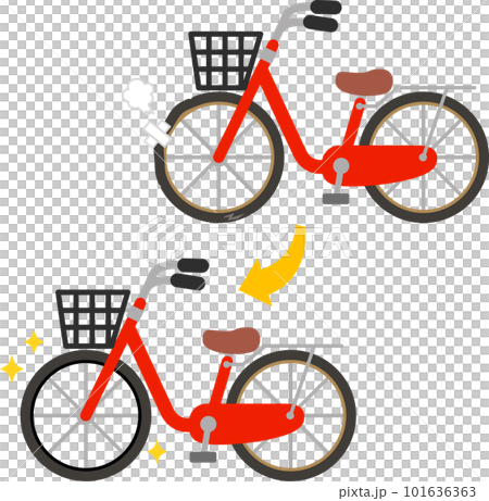 タイヤを新品に交換した自転車 タイヤを新品に交換した自転車 101636363