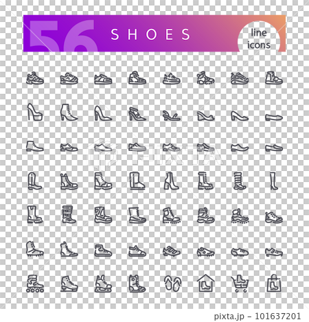 Shoes Line Icons Set 101637201