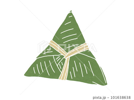 三角ちまきのイラスト（版画風） 101638638