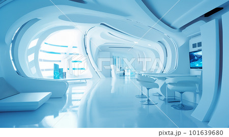 近未来の住宅のインテリア 近未来の住宅のインテリア 101639680