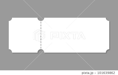 White blank ticket mockup realistic vector template isolated on gray background. Cinema, theater, concert and boarding tickets. Discount and sales coupon White blank ticket mockup realistic vector template isolated on gray background. Cinema, theater, concert and boarding tickets. Discount and sales coupon 101639862