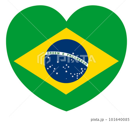 Brazil Brazillian Flag Heart Concept 101640085