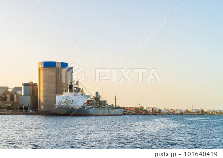 Commercial cement carrier at Port Adelaide docks 101640419