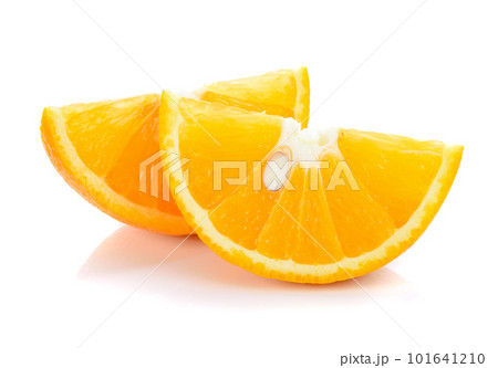 Slices of orange isolated on white background Slices of orange isolated on white background 101641210