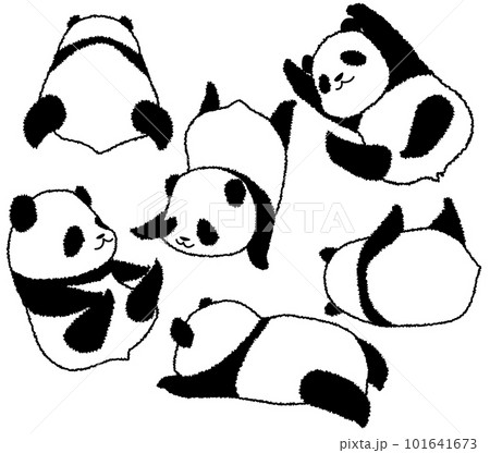 パンダの赤ちゃんイラストセットのイラスト素材 [101641673] - PIXTA