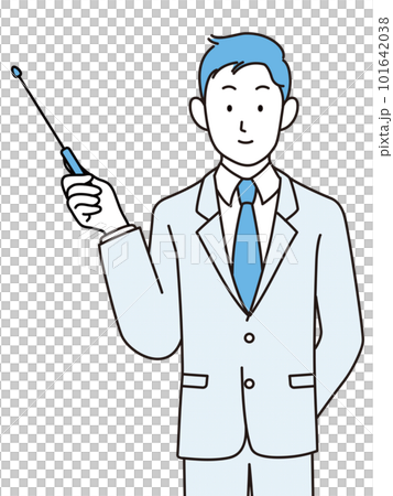 指示棒を持つ男性 101642038
