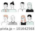 さまざまな夫婦、カップルのイラストセット 101642568