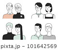 さまざまな夫婦、カップルのイラストセット 101642569