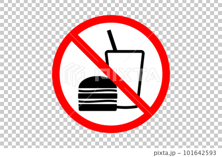 Illustration of food and drink prohibition 101642593