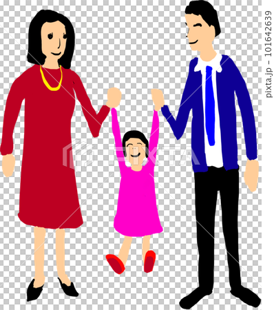 Hand holding family Hand holding family 101642639