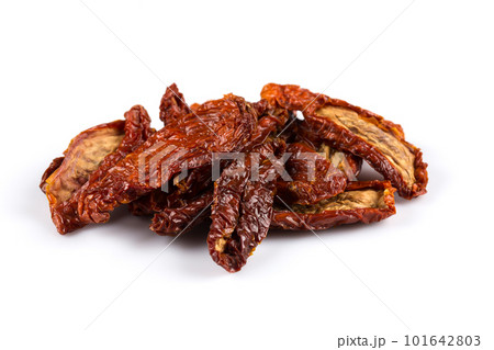 dried tomatoes on white background 101642803
