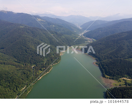 beautiful landscape from a drone on the mountains and the river beautiful landscape from a drone on the mountains and the river 101644578