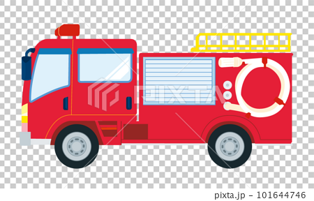消防車のかわいいイラスト（ベクトルイラスト） 101644746