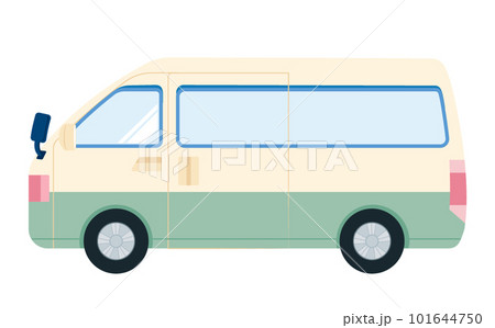 業務用ワゴン車のかわいいイラスト（ベクトルイラスト） 101644750