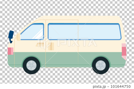 業務用ワゴン車のかわいいイラスト（ベクトルイラスト） 101644750