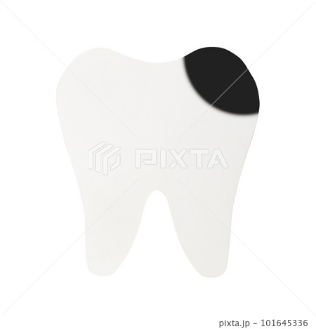 Model of a tooth with caries. Isolated on a white background. 101645336