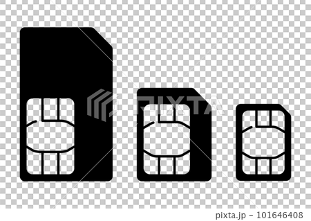 SIMカードのシルエット 101646408