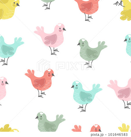 pattern doodle colored spring birds pattern doodle colored spring birds 101646583