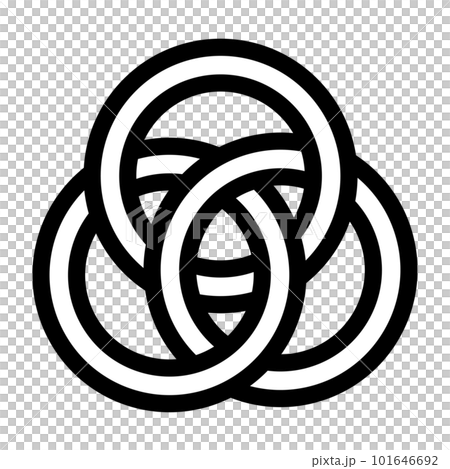 Symbol mark with three overlapping circles 101646692