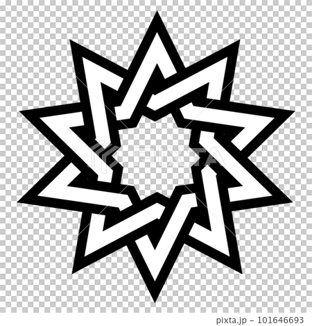 2つの星が絡み合ったシンボルマーク 101646693