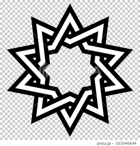 Symbol mark with two intertwined stars 101646694