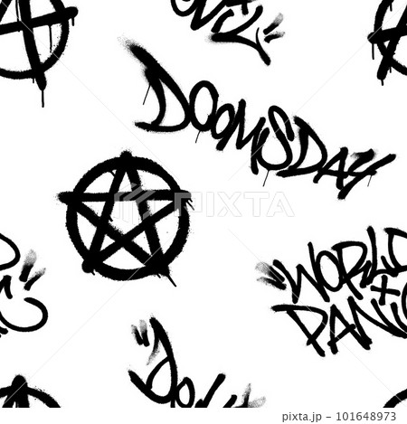 Graffiti spray paint seamless pattern. Vector illustration. 101648973