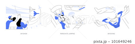 Air sport abstract concept vector illustrations. 101649246