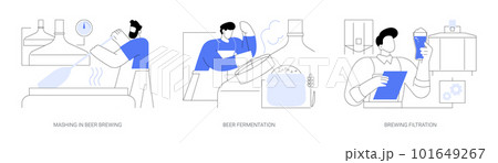 Beer production abstract concept vector illustrations. Beer production abstract concept vector illustrations. 101649267