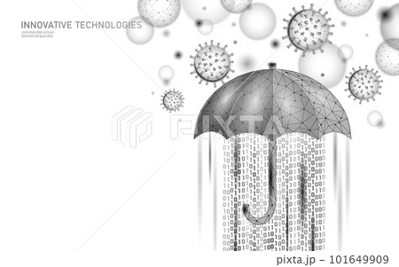 Web 3D umbrella banking system failure crisys. Low poly financial international collapse problem risk. Investment economy fail vector illustration 101649909