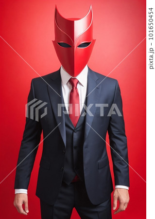 Mystery man in mask at the carnival. 101650454