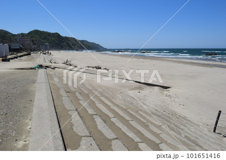 湯野浜海岸 日本の夕陽百選 101651416