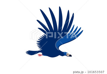 Cartoon Argentavis dinosaur character, dino bird or Jurassic Park extinct species, isolated vector. Funny cute Argentavis dinosaur or Giant Teratorn bird, kids paleontology cartoon character 101653507