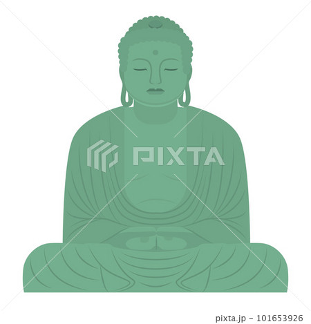 鎌倉の大仏のイラスト 101653926