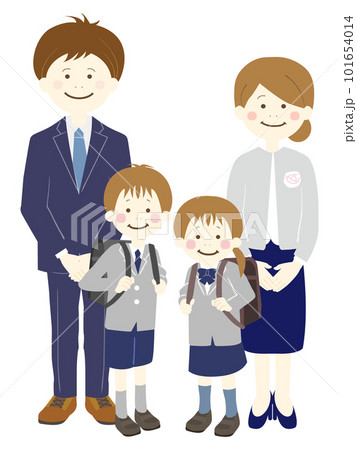 小学校の入学式の家族 101654014