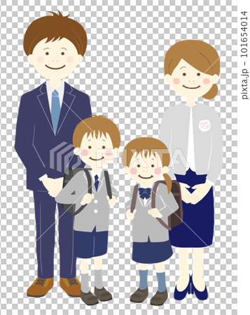 小学校の入学式の家族 101654014