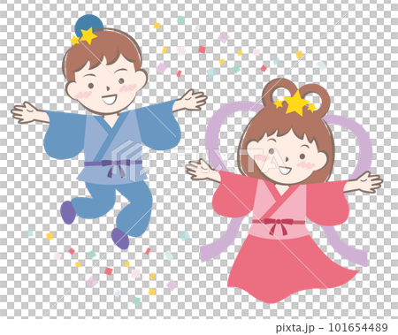 七夕　織姫と彦星 101654489