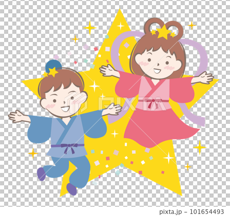 七夕 織姫と彦星 七夕 織姫と彦星 101654493