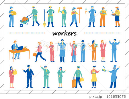 様々な職業の人達 様々な職業の人達 101655076