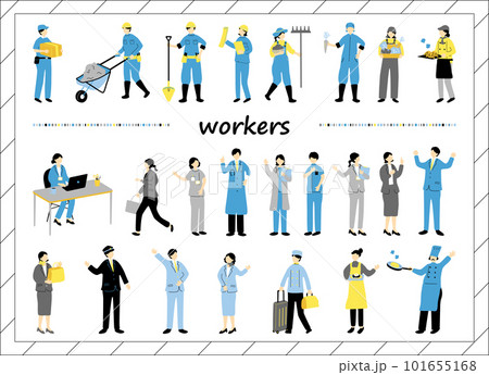 様々な職業の人達 様々な職業の人達 101655168