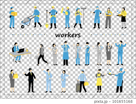 様々な職業の人達 様々な職業の人達 101655168