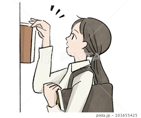 本を見つける女性 101655425