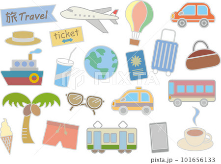 かわいい旅行のイラストセット 101656133