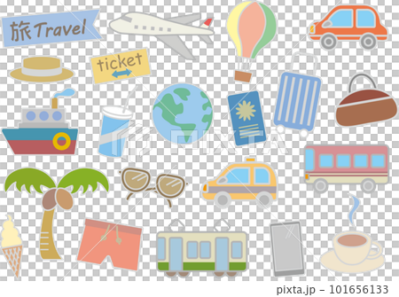 かわいい旅行のイラストセット 101656133