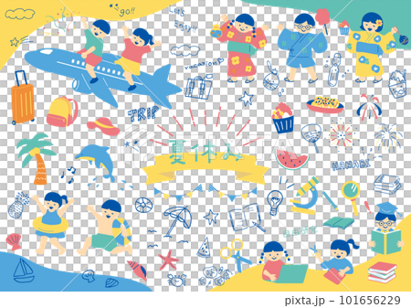 A set of children enjoying summer vacation events A set of children enjoying summer vacation events 101656229