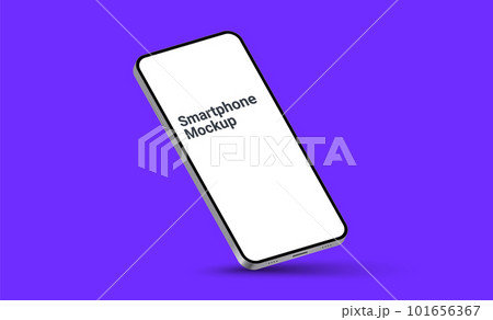 Phone mockup isolate 3d vector screen device template. Cellphone app mock up realistic telephone 101656367