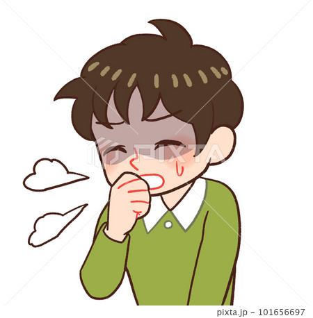 咳をする子供のイラスト 101656697