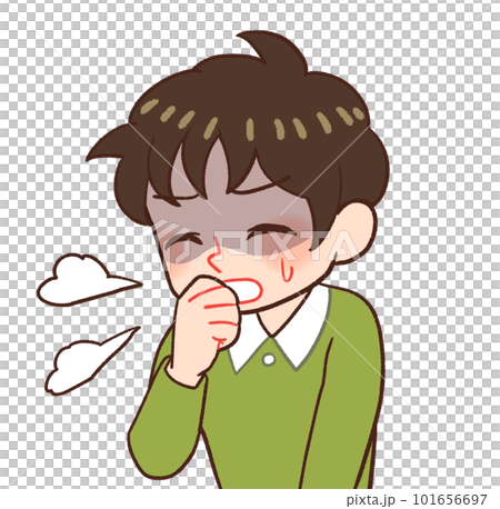 咳をする子供のイラスト 101656697