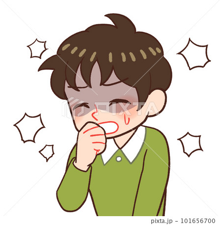 咳をする子供のイラスト 101656700